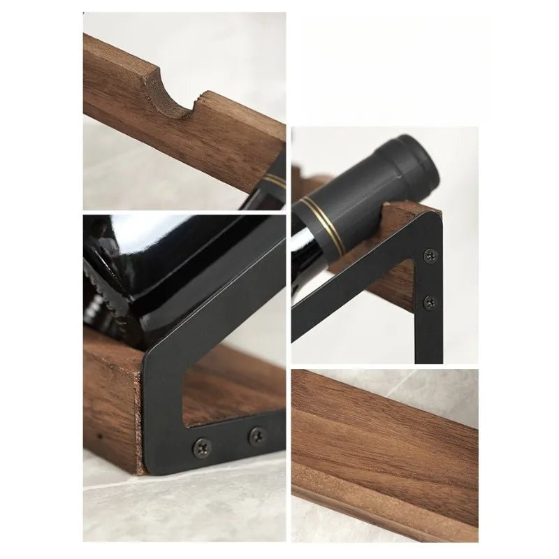 Porte - bouteilles bois et métal | Âme de Vigne