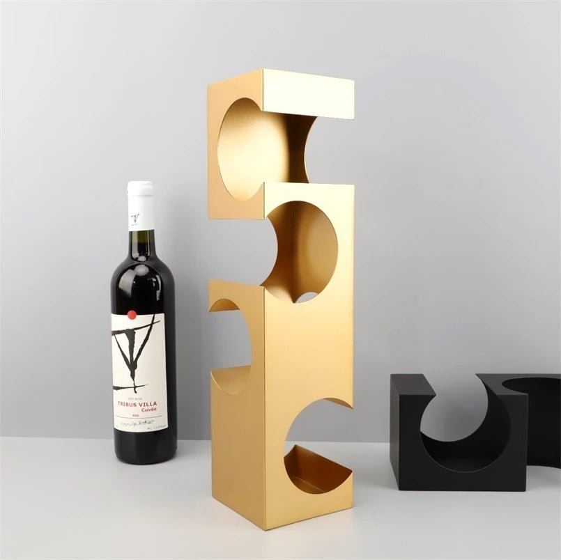porte bouteilles moderne doré