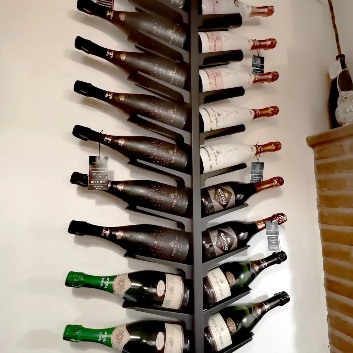 Porte - bouteilles mural | Vintage colonne