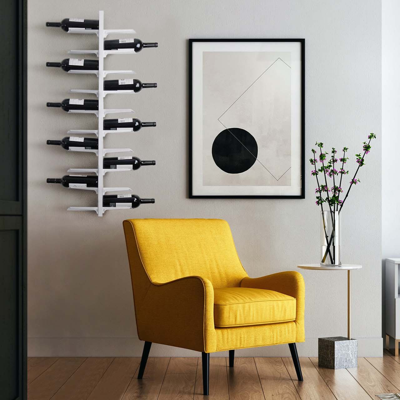 Porte - bouteilles mural | Vintage colonne